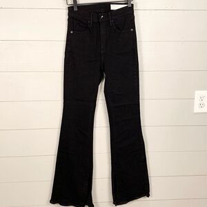 Rag & Bone Modele black bootcut wide leg stretch jeans size 25